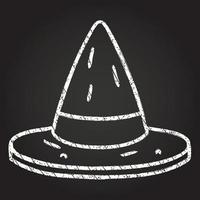 Pointy Hat Chalk Drawing vector