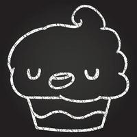 Cupcake Chalk Drawing vector