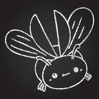 Flying Bug Chalk Drawing vector