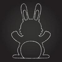 Rabbit Chalk Drawing vector