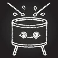 Drum Chalk Drawing vector