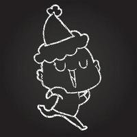 Christmas Man Chalk Drawing vector