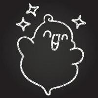 Cute Ghost Chalk Drawing vector