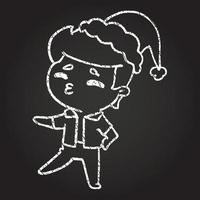 Christmas Man Chalk Drawing vector