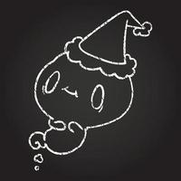 Christmas Ghost Chalk Drawing vector