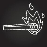 Burning Torch Chalk Drawing vector