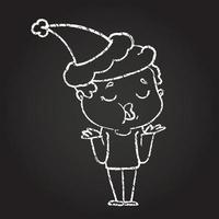 Christmas Man Chalk Drawing vector