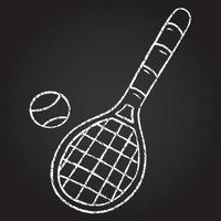 Tennis Racket Chalk Drawing vector