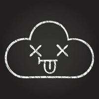 Storm Cloud Chalk Drawing vector