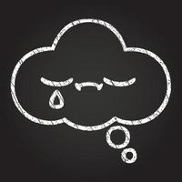 Thought Cloud Chalk Drawing vector