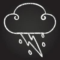 Storm Cloud Chalk Drawing vector