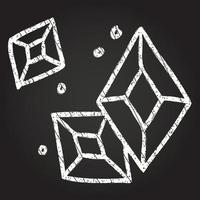 dibujo de tiza de diamantes vector