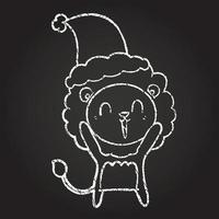 Festive Lion Chalk Drawing vector