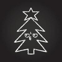 Christmas Tree Chalk Drawing vector