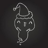 Festive Ghost Chalk Drawing vector