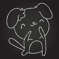 Happy Dog Chalk Drawing vector