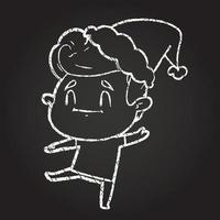 Christmas Man Chalk Drawing vector