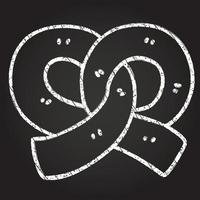 Pretzel Chalk Drawing vector