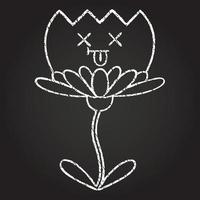 Dead Flower Chalk Drawing vector