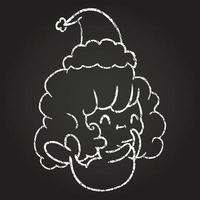 Christmas Ghost Chalk Drawing vector