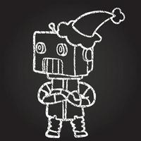 Robot Chalk Drawing vector