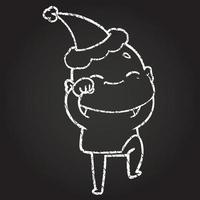 Chrismas Fellow Chalk Drawing vector