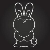 Rabbit Chalk Drawing vector