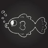 Goldfish Chalk Drawing vector