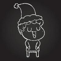 Christmas Man Chalk Drawing vector