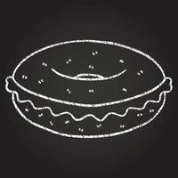 Bagel Chalk Drawing vector