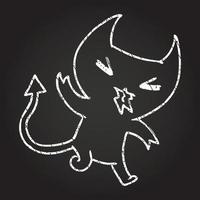 Little Devil Chalk Drawing vector