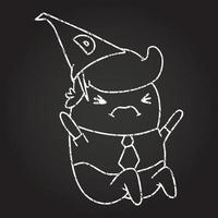 Foolish Boss Chalk Drawing vector