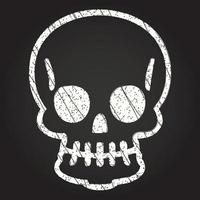 Spooky Skull Chalk Drawing vector