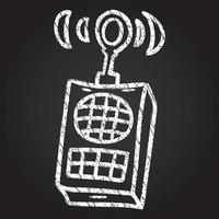 Walkie Talkie Chalk Drawing vector