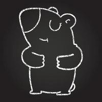 Polar Bear Chalk Drawing vector