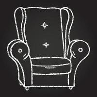 Comfy Armchair Chalk Drawing vector