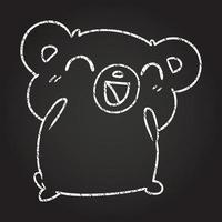 Cute Bear Chalk Drawing vector