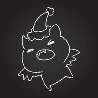 Festive Bat Chalk Drawing vector