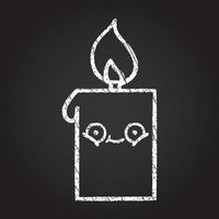 Burning Candle Chalk Drawing vector