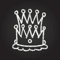 Crown Chalk Drawing vector