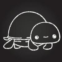 Cute Turtle Chalk Drawing vector