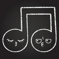 Musical Notes Chalk Drawing vector