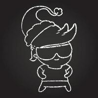 Christmas Man Chalk Drawing vector