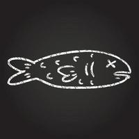 Dead Fish Chalk Drawing vector