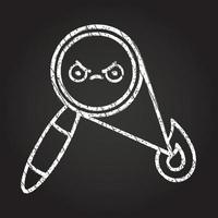 Magnifying Glass Chalk Drawing vector