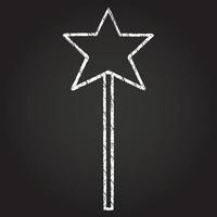 Magic Wand Chalk Drawing vector