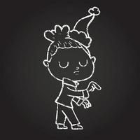 Festive Woman Chalk Drawing vector