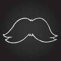 Mustache Chalk Drawing vector