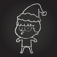 Christmas Man Chalk Drawing vector