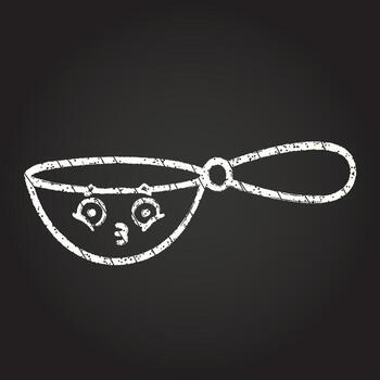 dibujo de tiza wok vector